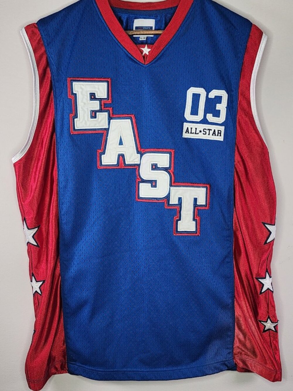 NBA All-Star East 2003 Basketball Jersey — Blue/Red, Size L | Vintage Fan Kit